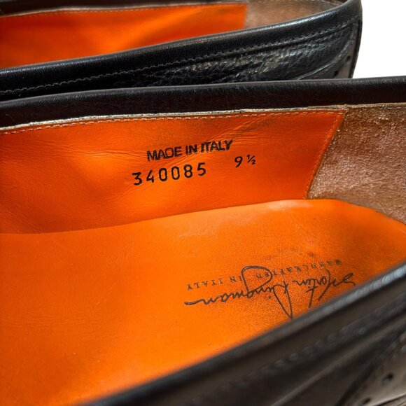 Martin Dingman Black Slip On Leather Loafer Dress Shoes - Picture 8 of 9